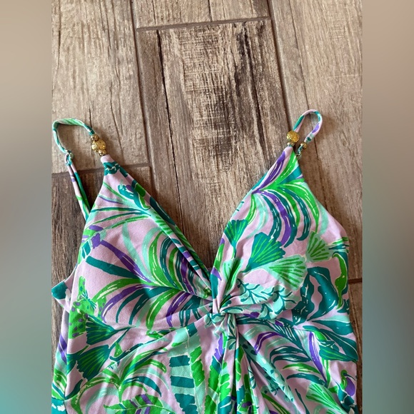 Lilly Pulitzer Green and lavendar  Patterned Dress - Picture 2 of 6